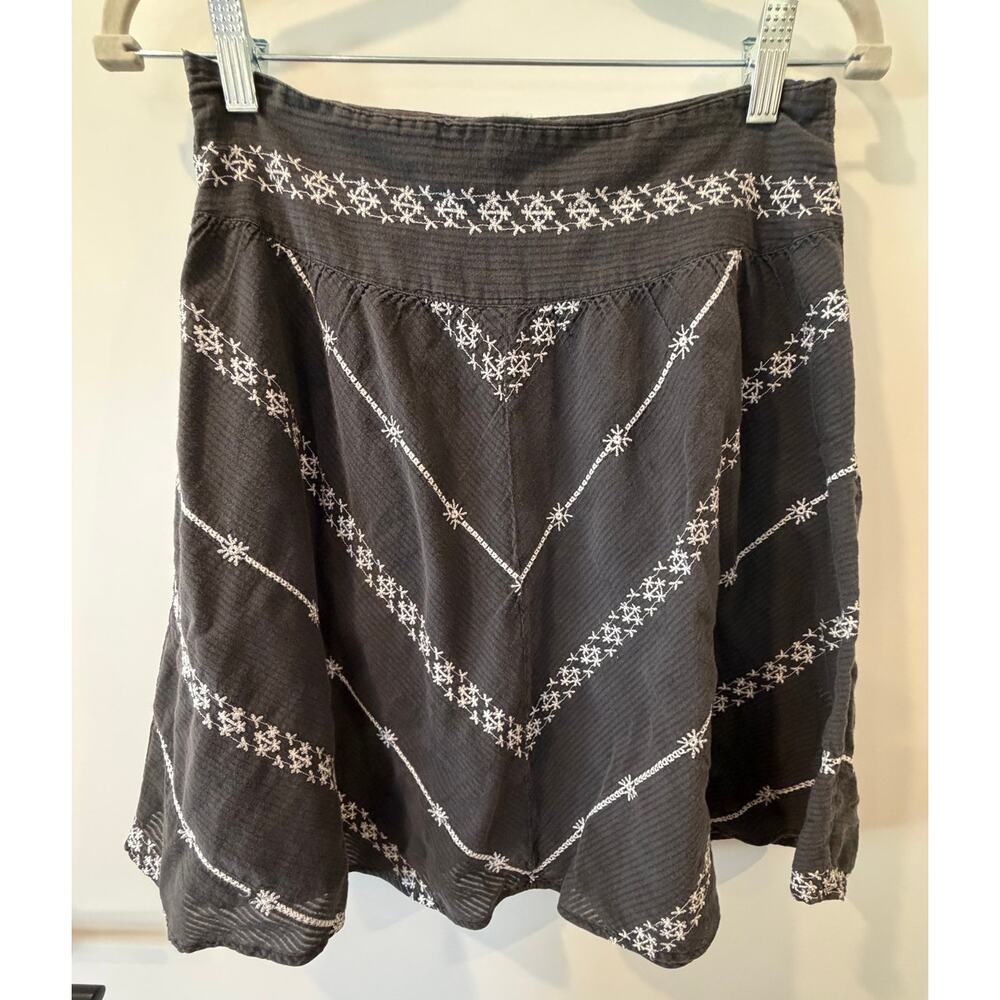 Free People Embroidered Flared Mini Skirt Womens Size 2 - See Description - Picture 2 of 4